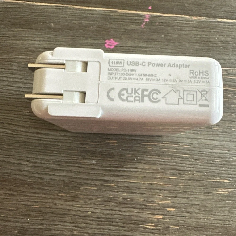 Unbranded PD-118W USB-C‎ Type C Power Adapter Charger Compatible Mac Book Air